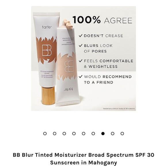 “Tarte” BB blur tinted moisturizer Broad Spectrum SPF30 Sunscreen in Mahogany - Picture 5 of 12
